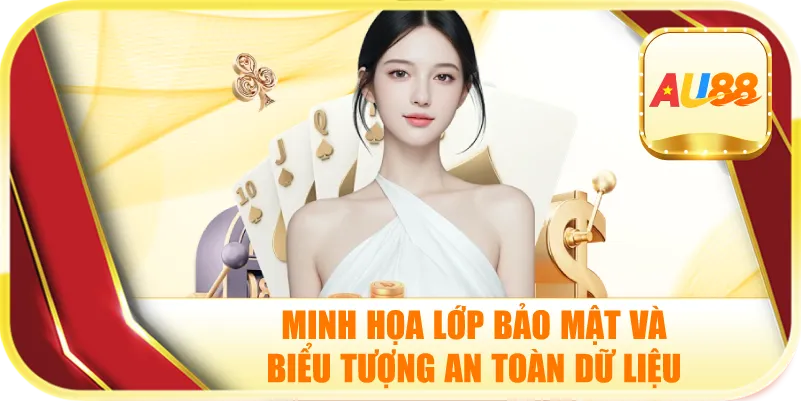 AU88 Thuộc Tập Đoàn Giải Trí Châu Á: Nền Tảng Đáng Chú Ý 2 Minh họa lớp bảo mật và biểu tượng an toàn dữ liệu.